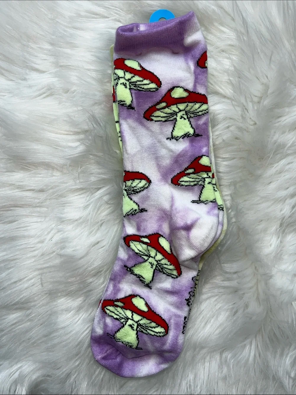 🆕 Smurfs Crew Socks - 3 Pairs glow in the dark Shoe Size 4-10